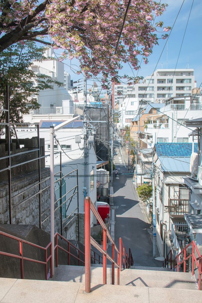 tokyo pedestrian path and staircase
